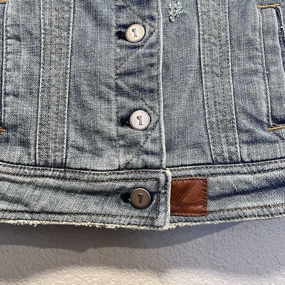 Anthropologie Pilcro and the Letterpress Denim Jean Jacket Cropped Size Small - Picture 6 of 11